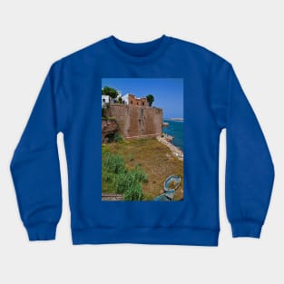 Morocco. Rabat. Kasbah Des Oudaias. View across the river. Crewneck Sweatshirt